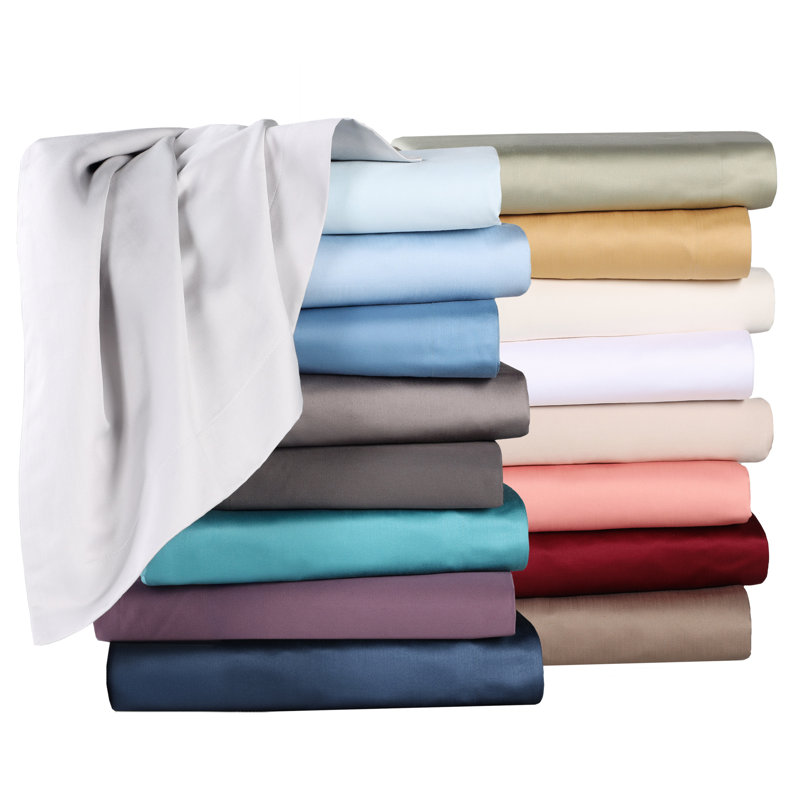 Arling Certified Egyptian Cotton Modern Solid 3 Piece Duvet Cover Set, Deep Sea