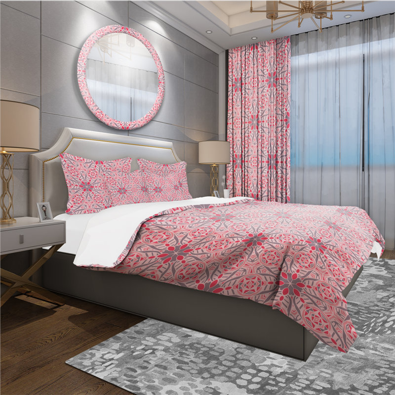 Ensemble de housse de couette bohème et éclectique, Housse de couette très grand + 2 taies décoratives