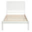 Lit plateforme simple avec tête de lit, support à lattes en bois stable, sans sommier, sommier blanc requis, lattes robustes, teinte-110761786