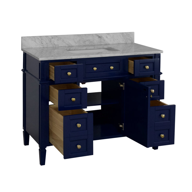Ensemble de meuble-lavabo simple 42 po Lakeland, Bleu royal