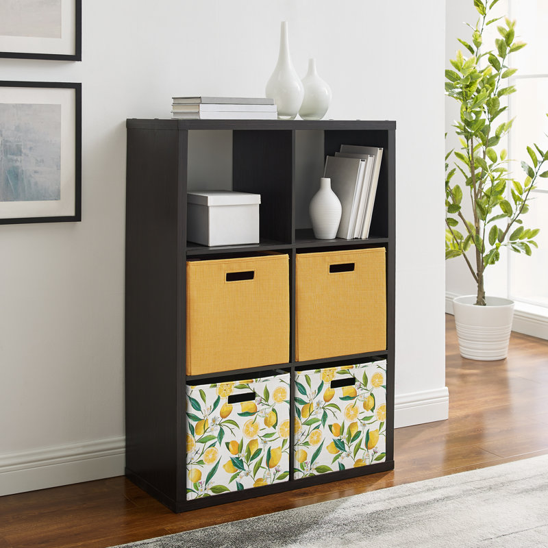 Chrisine Cube Bookcase, (6 Shelves) 44" H x 30" W x 13" D, Espresso
