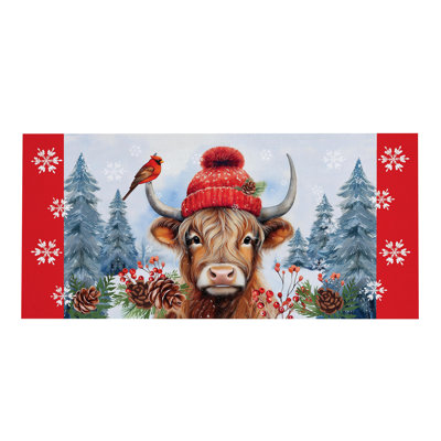 Tapis de vache Bundle Up Highland Cow Sassafras