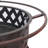 Mast Round Wood-Burning Bronze Finish Crossweave Fire Pit with Screen and Poker-1251859383