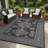 Reversible Outdoor Plastic Straw Doormat - Waterproof, Mark-Resistant Area Rug for Patio, Garden, Porch, Picnic, RV, Deck - Collapsible, 8x10ft, Black/Gray - USA Specs-1626706968-1626706970