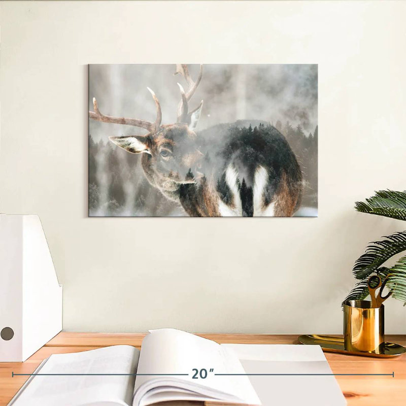 Cerf Brampt Winter Forest, H 8 po x l 12 po