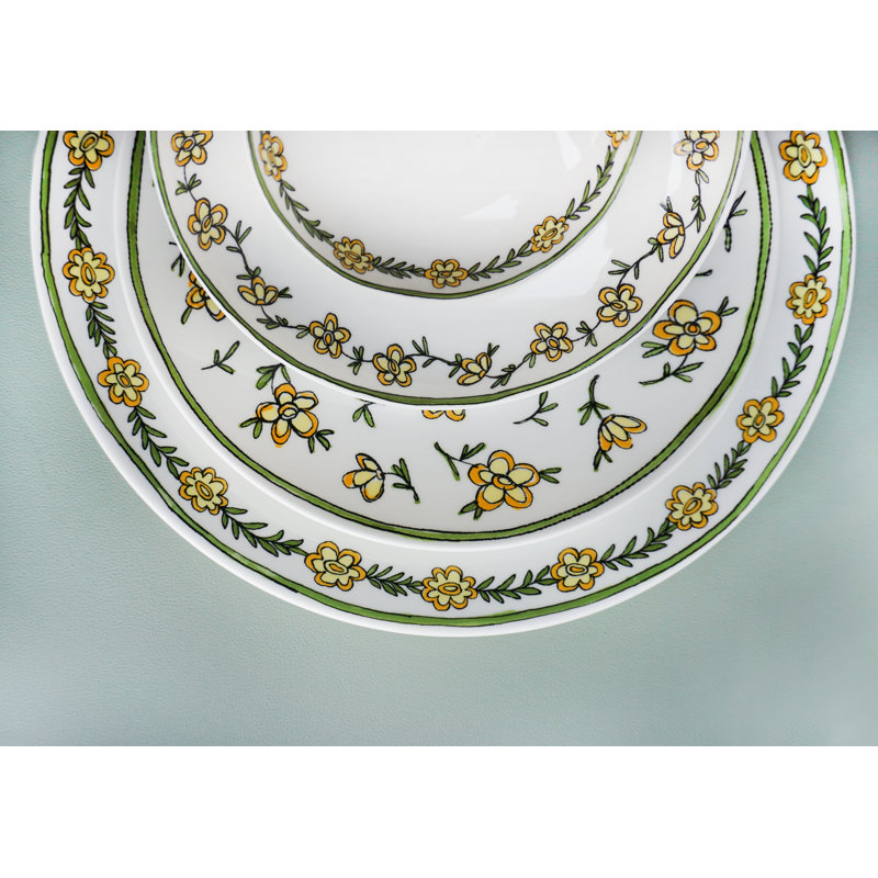 Daisy Chain 3 Piece Appetizer Plate Set