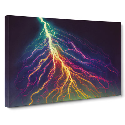 Watercolour Lightning Bolt Vol.2 - Wrapped Canvas