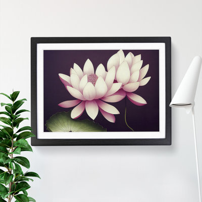 XH1022-6824X Peaceful Lotus Flowers 1 Piece Wall Art