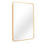 Miroir mural rectangulaire 24 x 32 pouces pour salle de bain - Verre de 4 mm, alliage d'aluminium rouille, conception incassable et crochets renforcés.-130829879