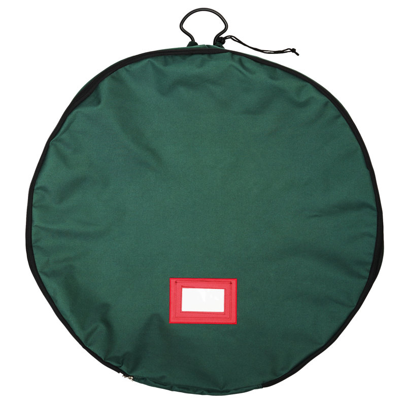 Padded Christmas Wreath Storage Container, 9" H x 60" W x 60" D