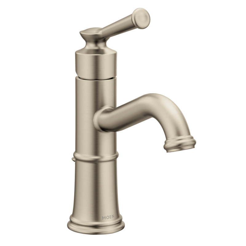Robinet de salle de bain monotrou avec drain Belfield, Nickel brossé