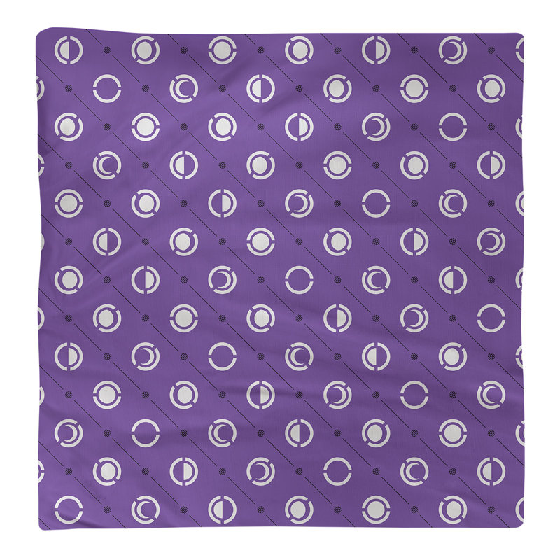 Serviette de coton deux couleurs en lune à phases Noira Gothard, H 0,1 po x l 10 po x P 10 po, Noir / mauve foncé