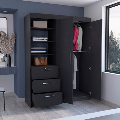  Commode combinée 79 po à deux portes et trois tiroirs 79 po