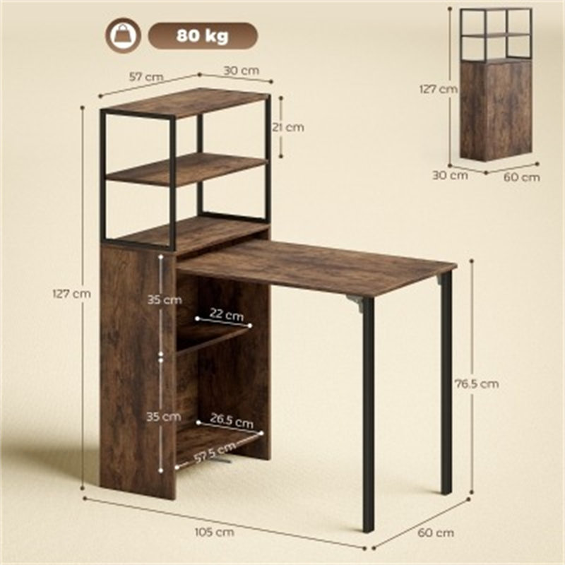 Metal Base Computer Desk
