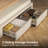 Bed Frame with RGB LED Lights, Upholstered Bed with Drawers and Charging Station-441618832-441618925