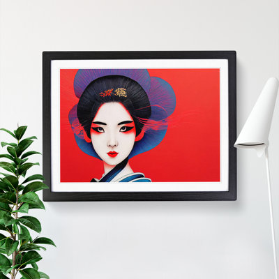 Intriguing Geisha - Framed Print