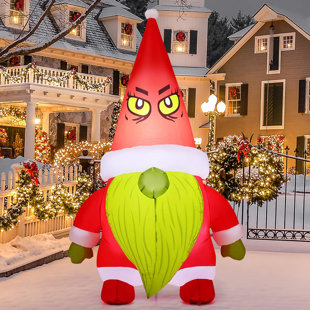 Gnome gonflable de Noël gonflable de 6 pi avec lumières à DEL intégrées