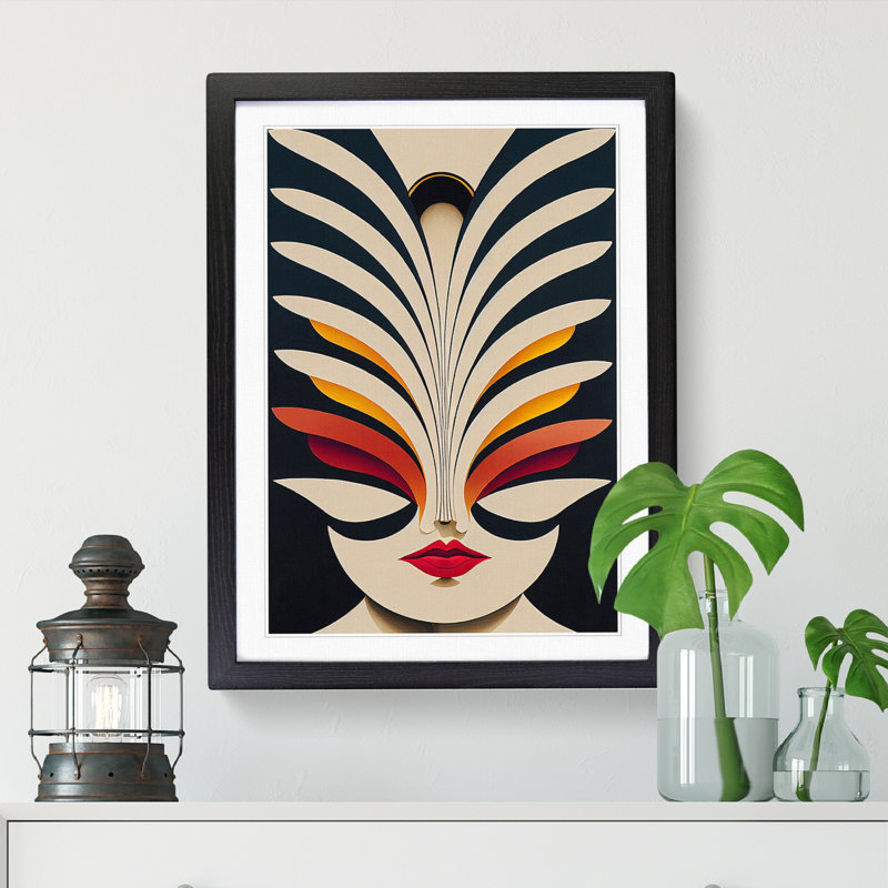 FRM-V0523-63X An Woman - Single Picture Frame Print, Black Framed, 64cm H x 46cm W x 2cm D