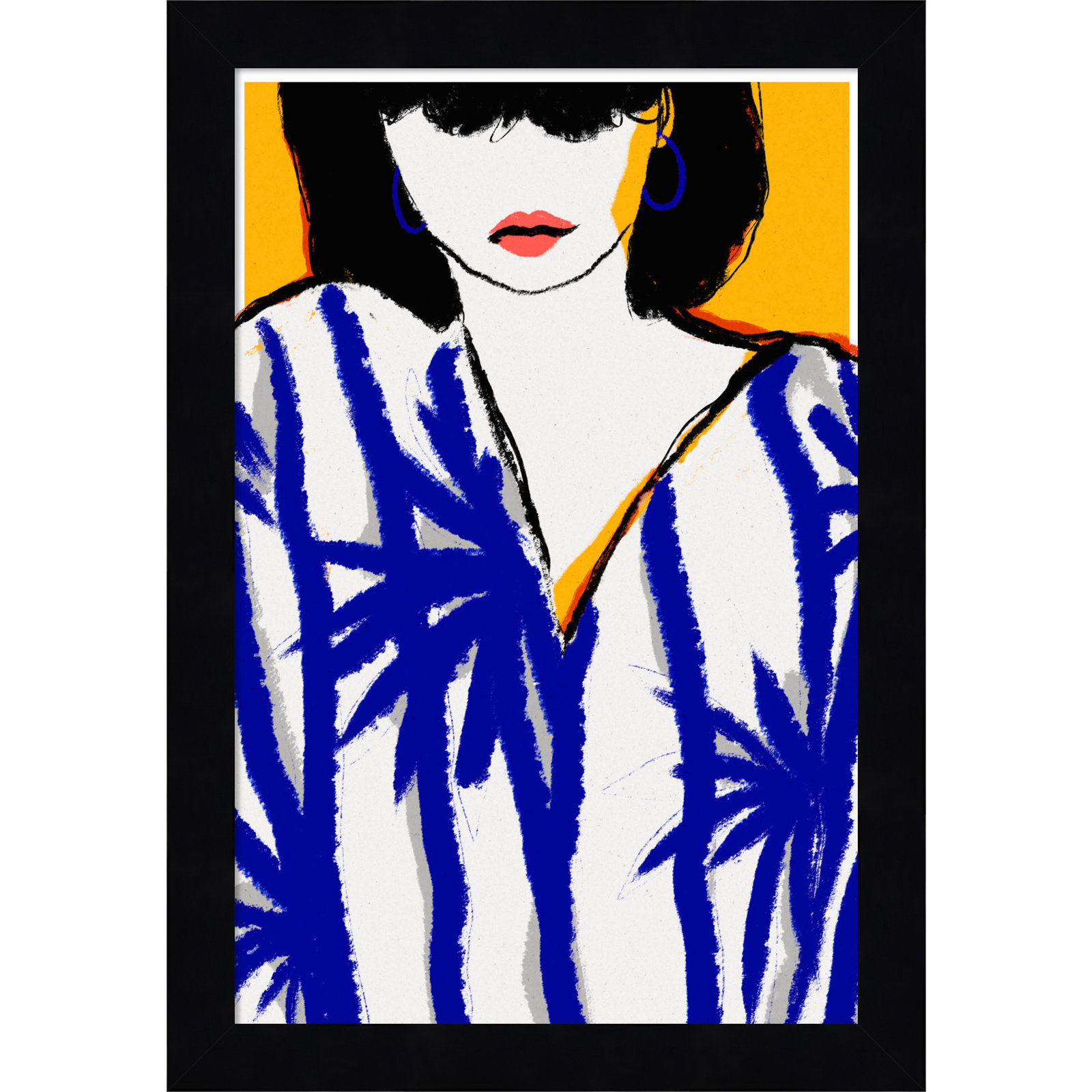 Galya "Summer Memories" Print by Treechild, Black, 13" H x 9" W