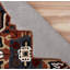 Tapis bleu / rouge / orange en laine / coton touffeté à la main Acoidan-570138425