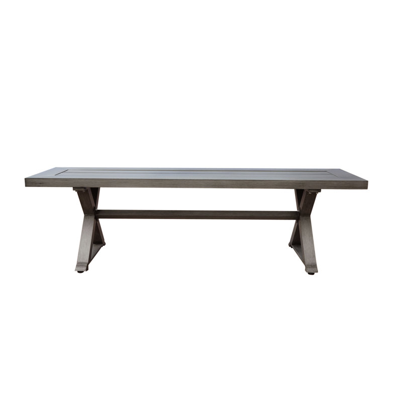 Banc de siège d'extérieur gris foncé - aluminium, design moderne et durable en aluminium