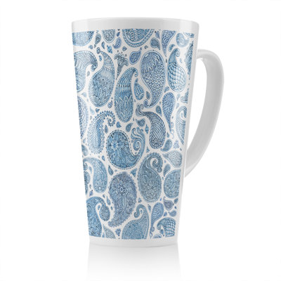 White Bo Ho World Latte Mug