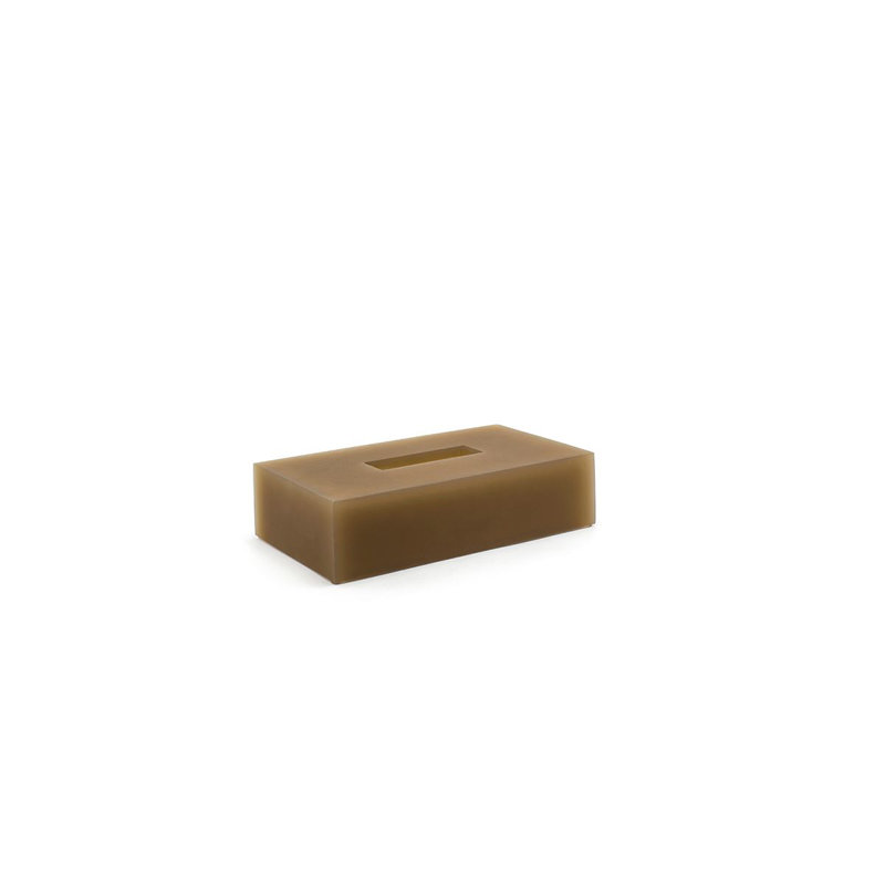Nutmeg Satin Rectangular Resin Tissue Box Cover