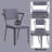 Gray Fabric & Gunmetal Finish Office Chair-1059509946
