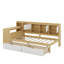 Lit de jour simple avec armoires et tiroirs de rangement-331978692