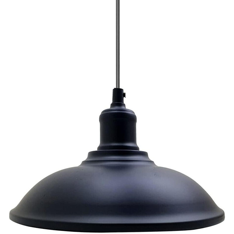 1 - Light Bowl Pendant, Black Inner Gold