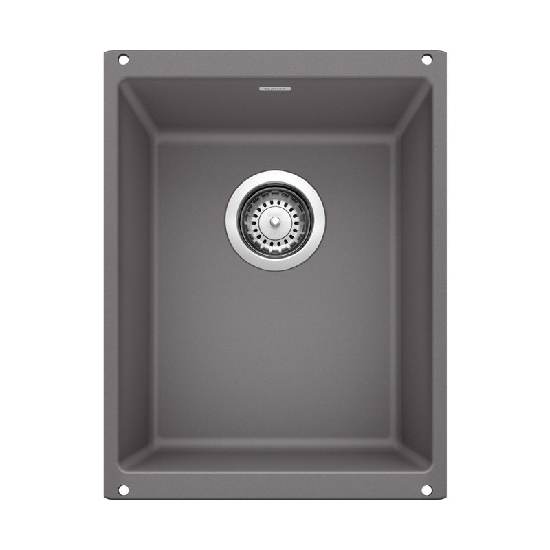 Precis SILGRANIT 13" Undermount Bar Sink, Cinder