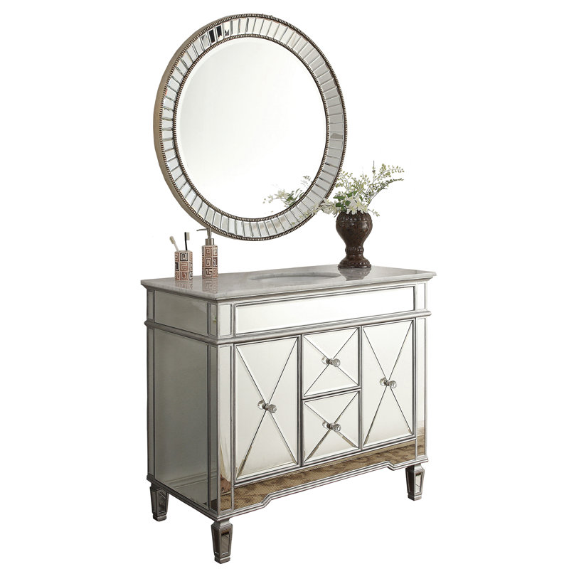 Ensemble de meuble-lavabo simple 40 po avec miroir Arango Kesha