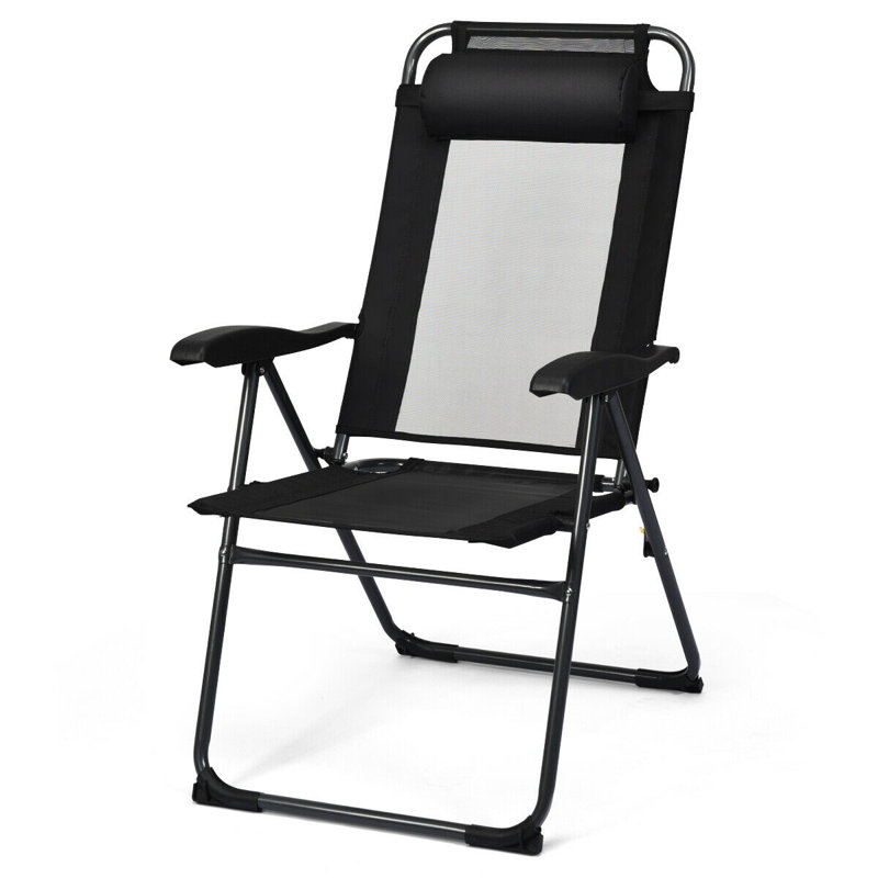 Chaise de patio Arlmont & Co. Bernstein, Noir