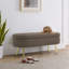 Banc de rangement ovale avec pieds en métal-1578224936