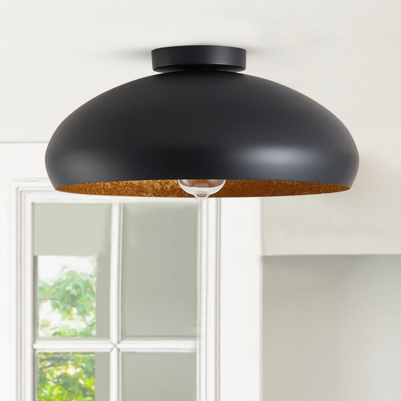 Plafonnier réglable en fer 1 lumière sable noir