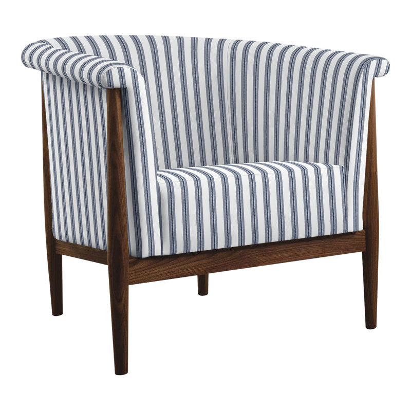 Fauteuil demi-tonneau l 34,5 po Walnut Grove, Perigold excel denim