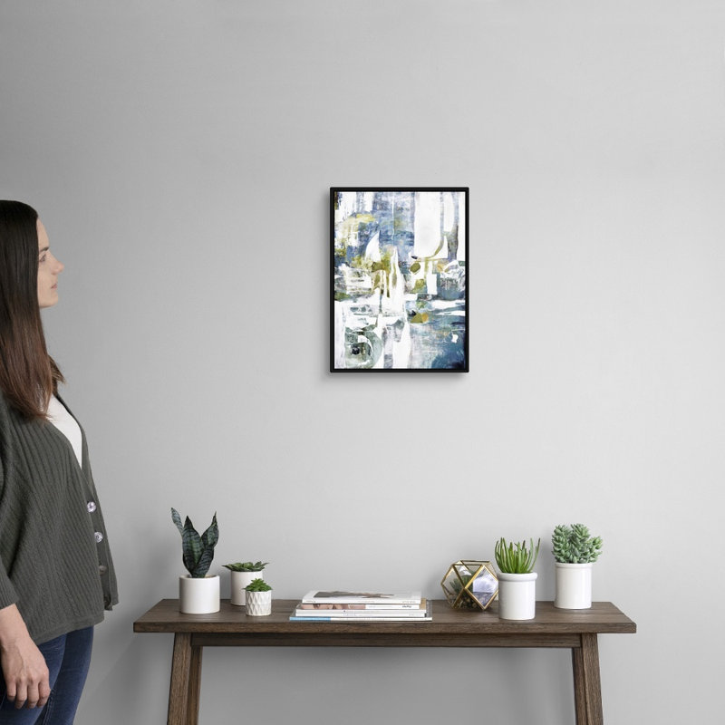 «Falling Sky II» par Alexys Henry, reproduction d'art graphique sur toile, H 18 po x l 14 po x P 1,75 po, Cadre flottant noir