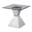 Table de bout en acier inoxydable Shirlene