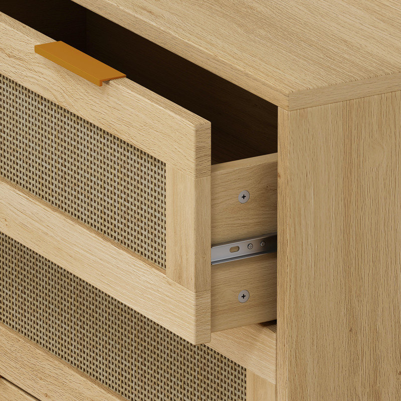 Armoire d'appoint 3 tiroirs Accent, Chêne