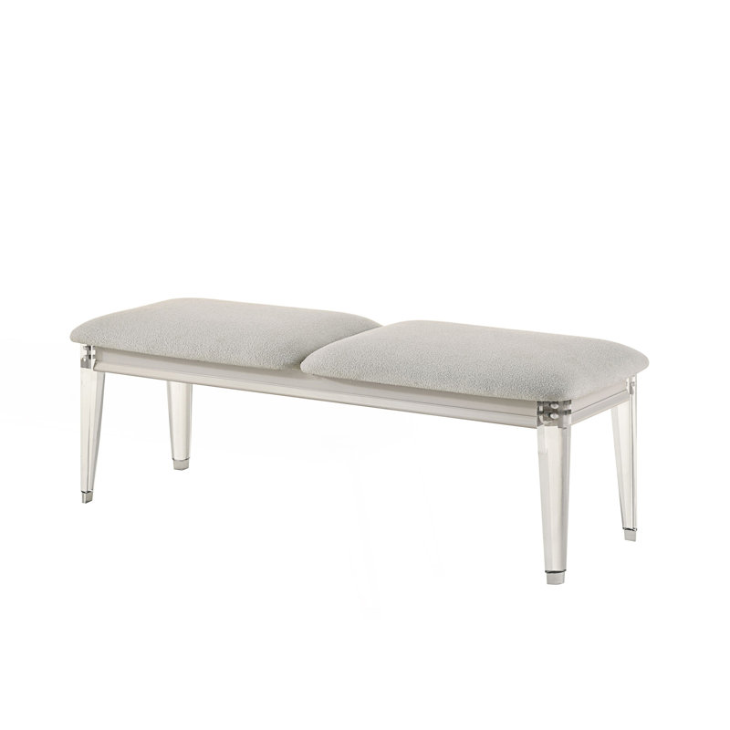 Banc sophistiqué avec pieds en acrylique