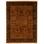 Hand Knotted Wool Area Rug in Gold And Black