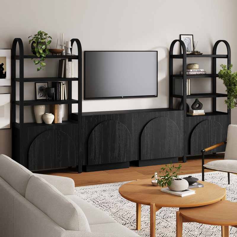 Warrick Sideboard And Bookcase Set Entertainment Center
