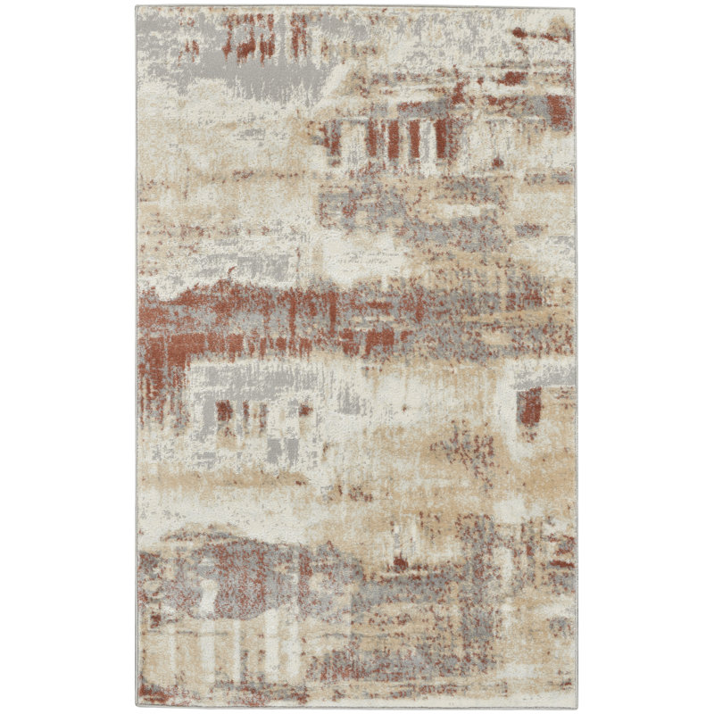 Abstract Area Rug, Rectangle 3'2" x 5'