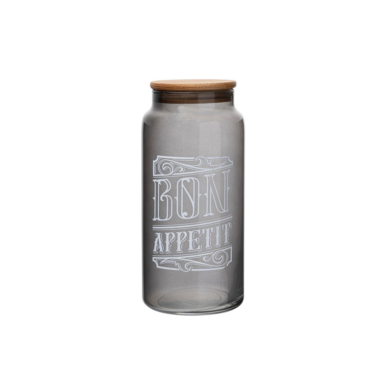 Pot, Brun / Transparent, H 3,9 po x l 3,5 po x P 3,5 po