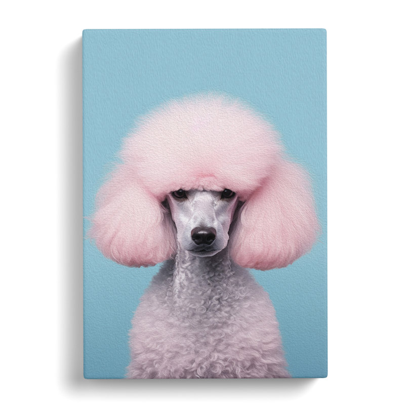 Poodle Minimalism No.2 - Wrapped Canvas, 50cm H x 35cm W x 3cm D