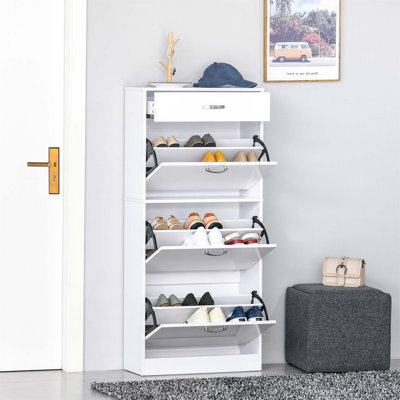 18 Pair Flip Down Shoe Storage