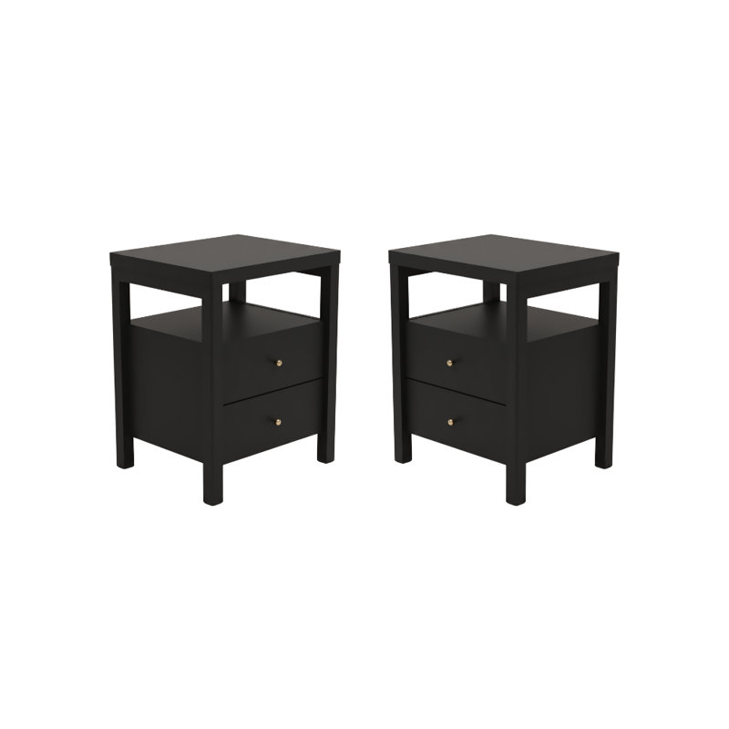 Absecon Modern 2- Drawer Nightstand Set Of 2