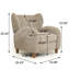 Chaise nordique, chaise multifonctionnelle en tissu de chenille, canapé décoratif, dossier incurvé, salle d'étude de loisirs, chameau,-215044783