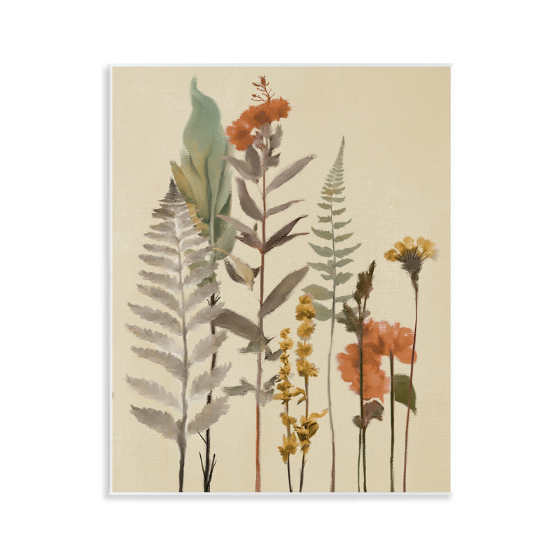Plaque murale d'automne «Botanicals and Ferns», conception par Elizabeth Medley