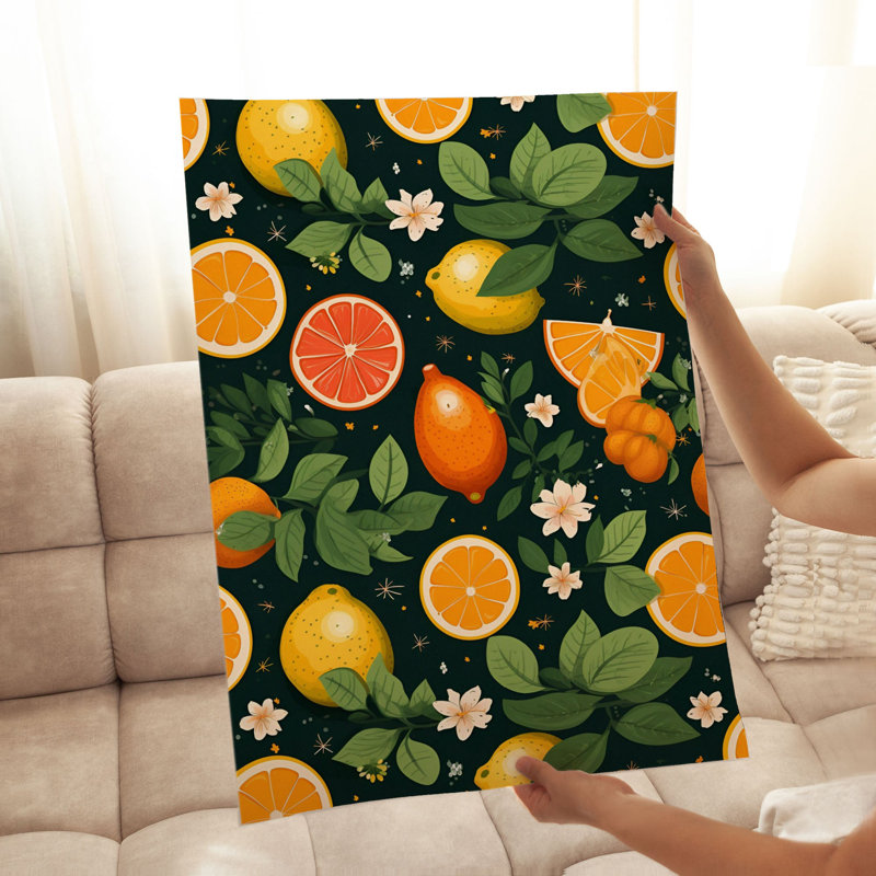 «Food and Kitchen Fruits II», reproduction d'art moderne sans cadre, H 7 po x l 5 po